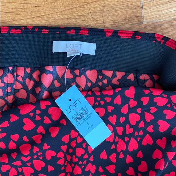 LOFT Heart Printed Midi A-Line - Picture 2 of 3